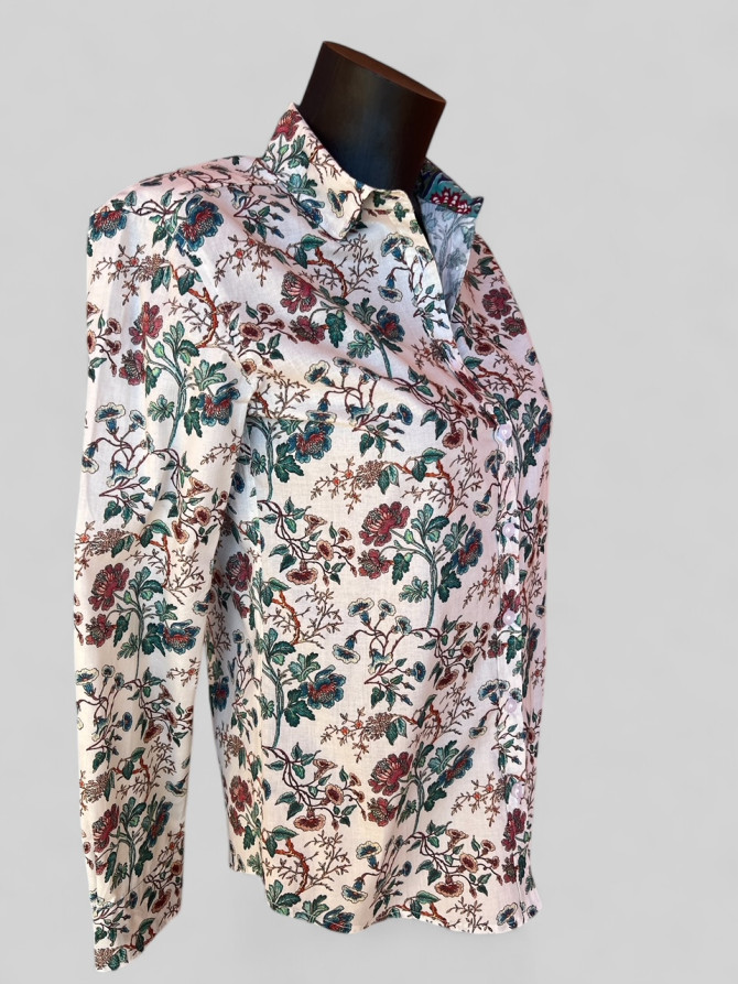 Chemise femme en coton imprimé Hynd