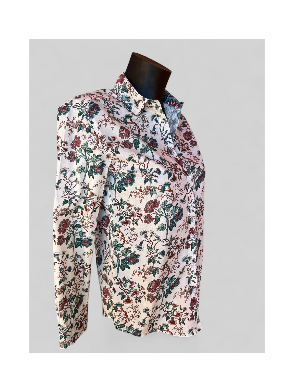 Chemise femme en coton imprimé Hynd