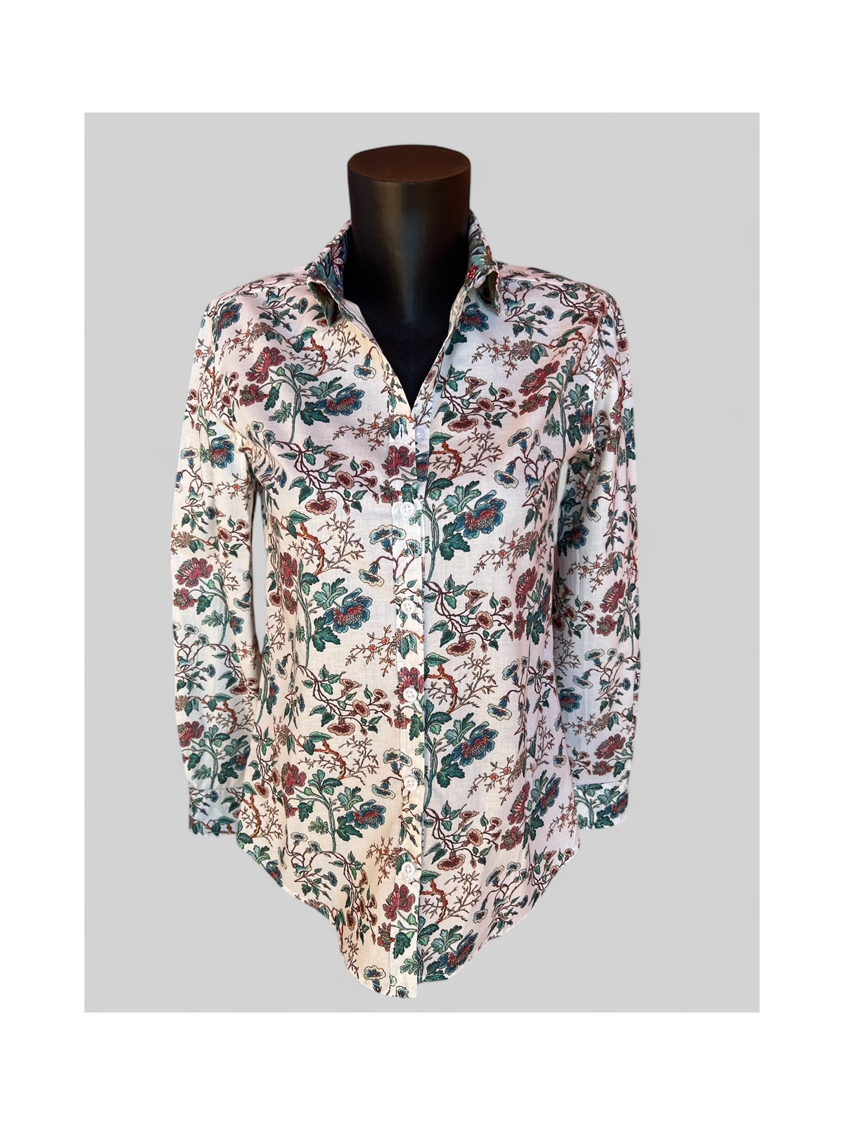 Chemise femme en coton imprimé Hynd