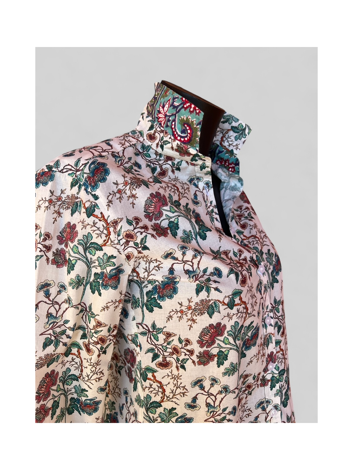 Chemise femme en coton imprimé Hynd