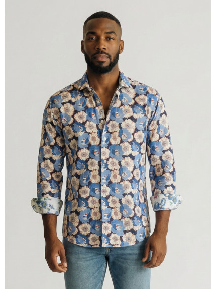 chemise homme slim fit noah coton imprimé