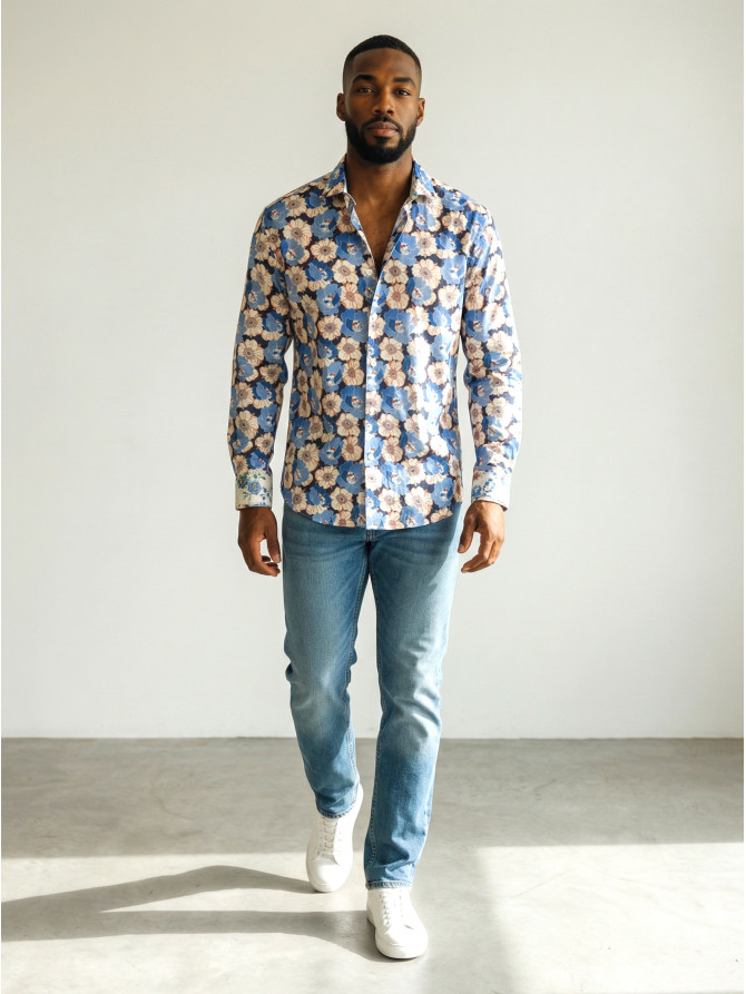 chemise homme slim fit noah coton imprimé