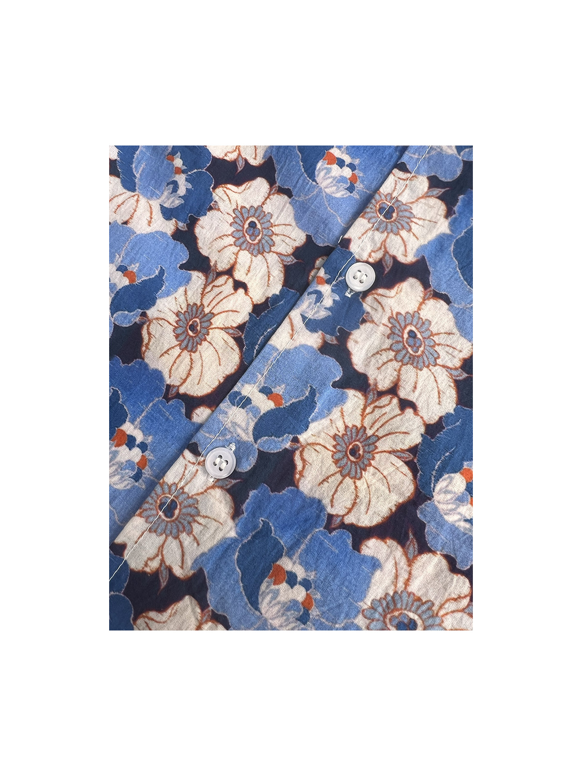 détail tissu chemise coton imprimé homme