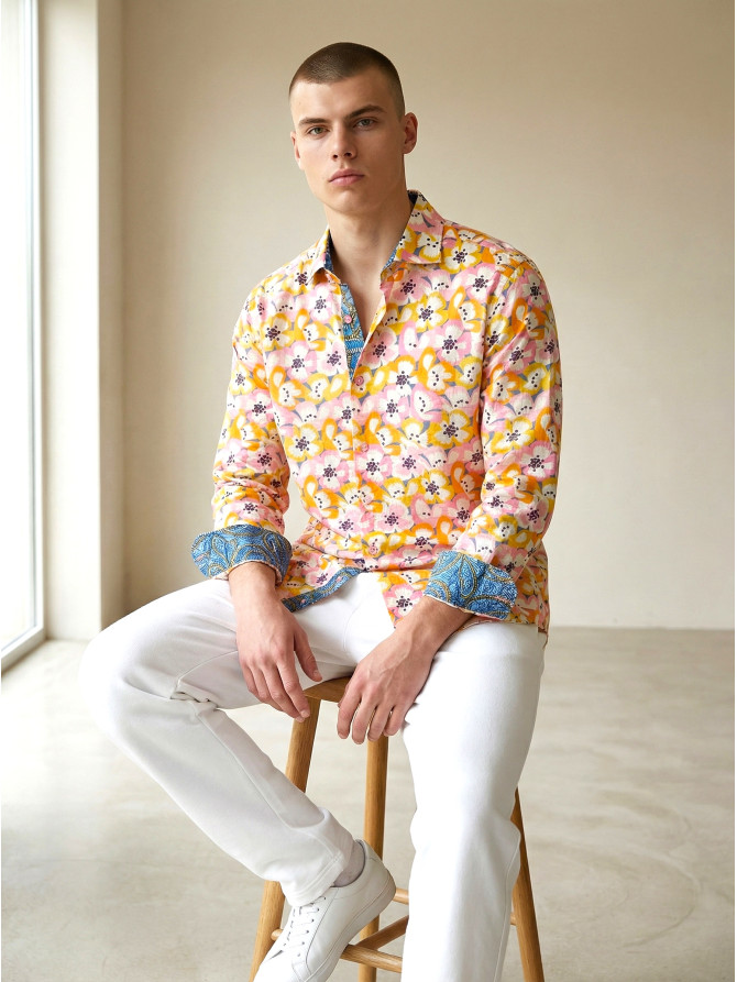 chemise homme slim fit noah coton imprimé