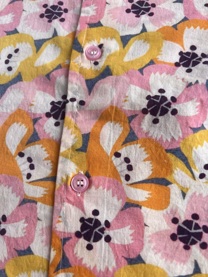 détail tissu chemise coton imprimé homme