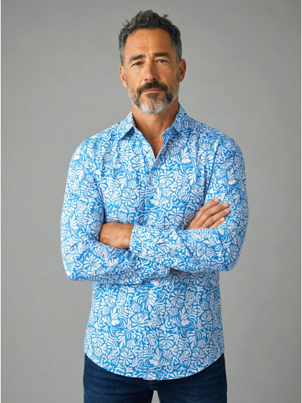 chemise homme slim fit noah coton imprimé