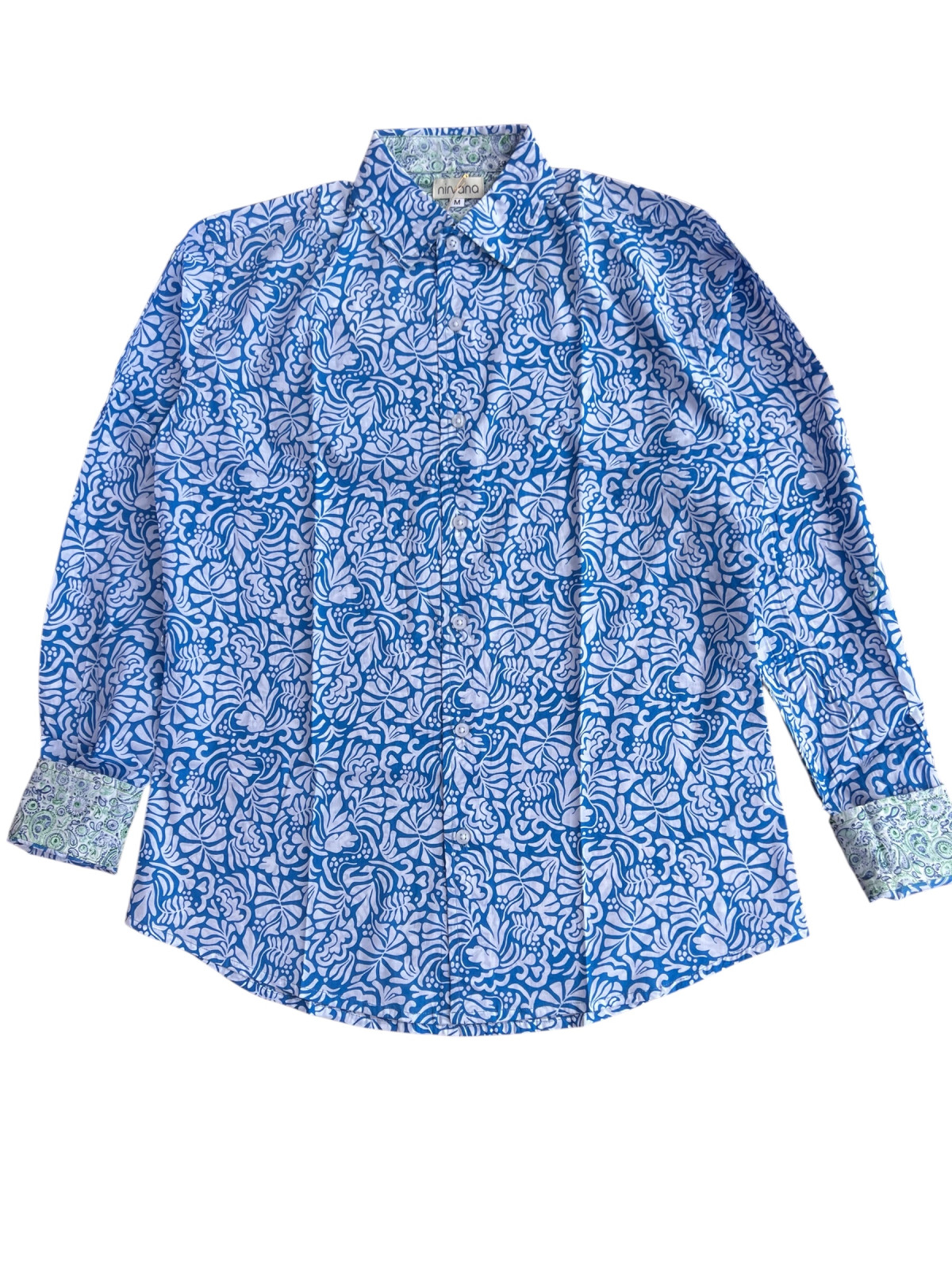 détail tissu chemise coton imprimé homme