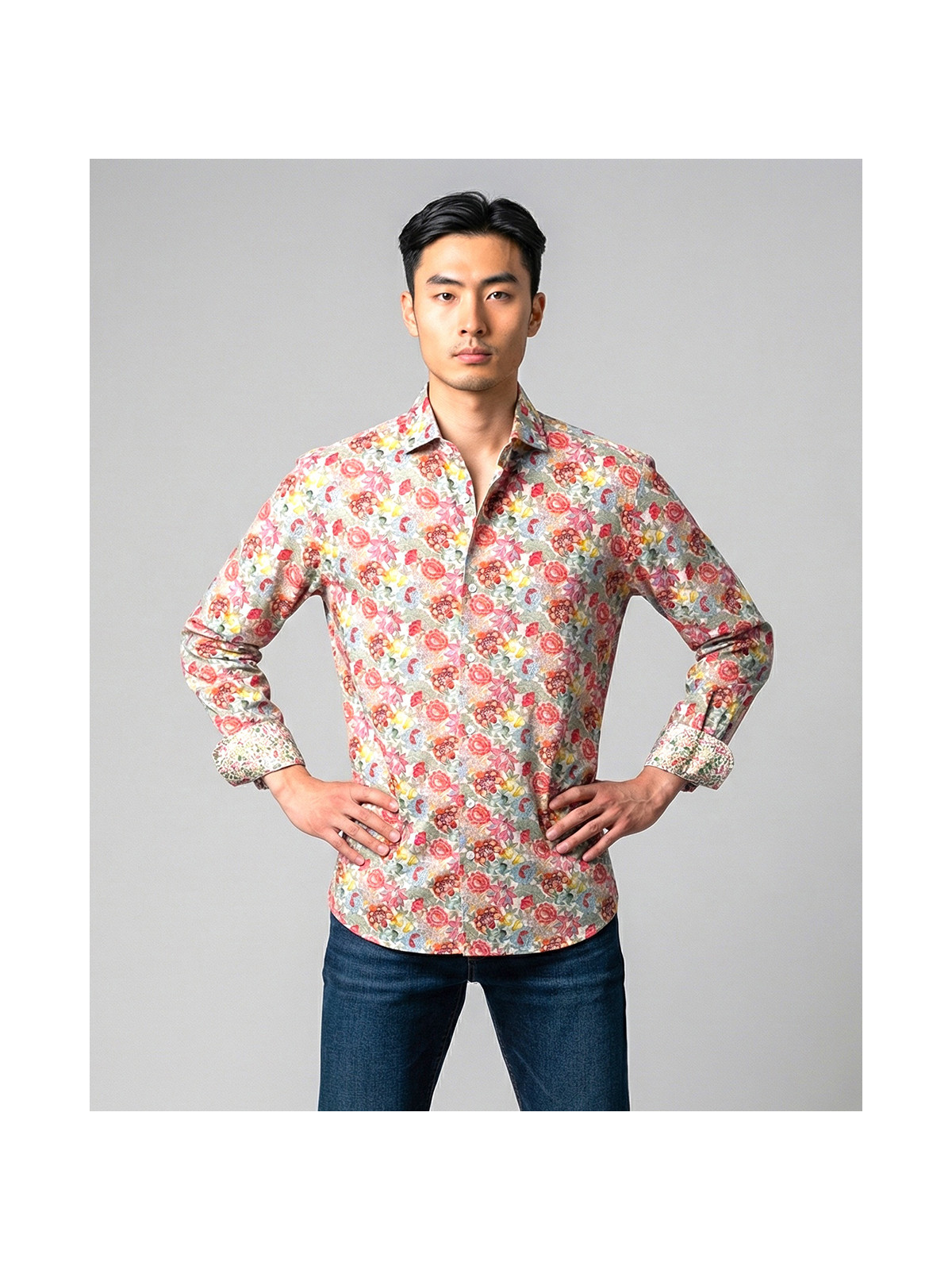 chemise homme slim fit noah coton imprimé