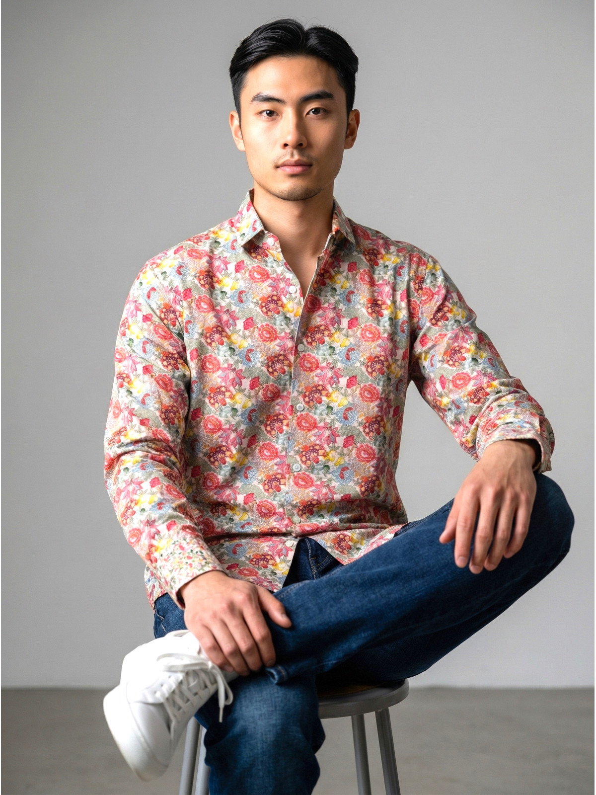 chemise homme slim fit noah coton imprimé