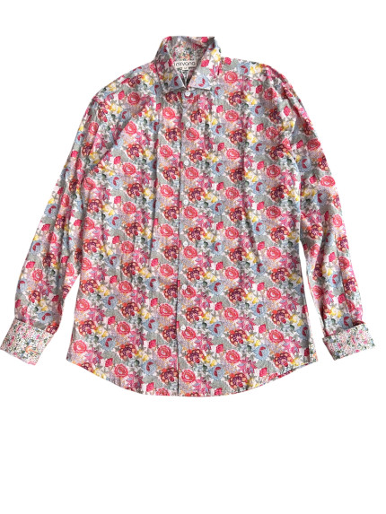 détail tissu chemise coton imprimé homme