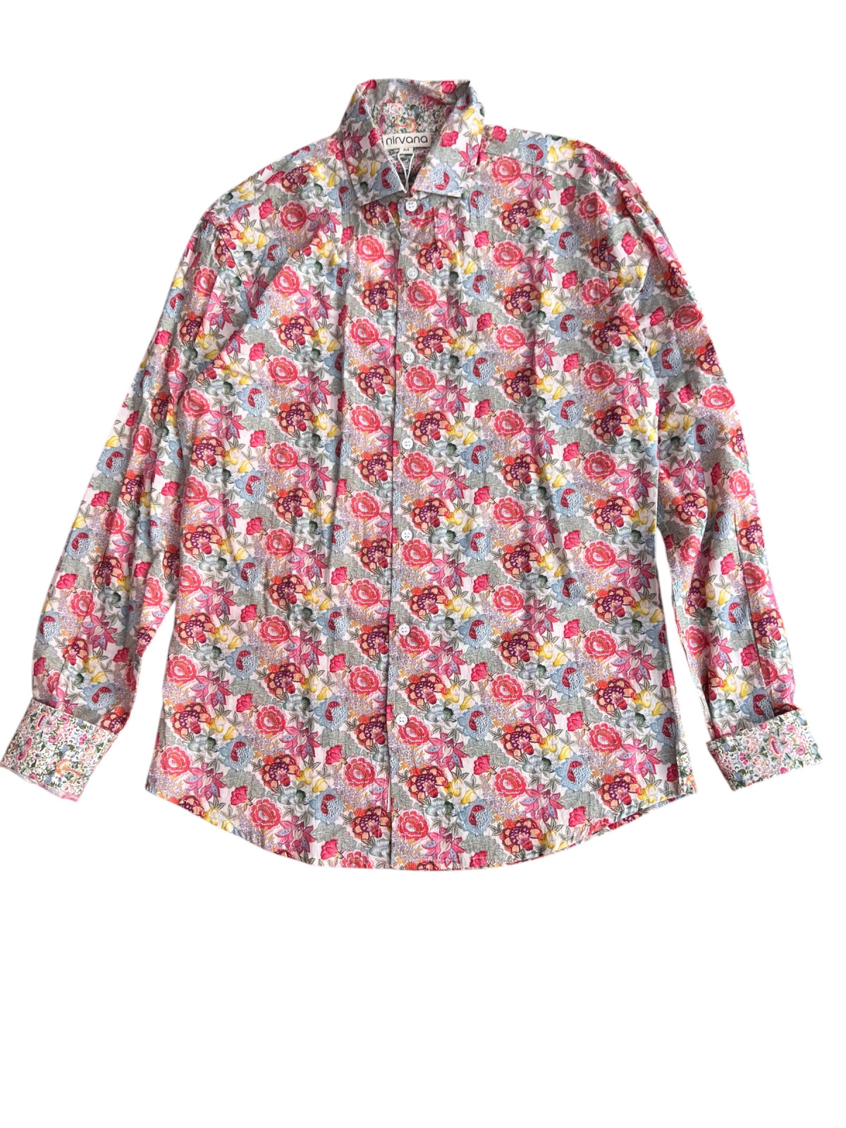 détail tissu chemise coton imprimé homme