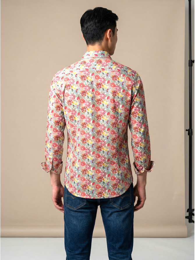 chemise homme slim fit noah coton imprimé