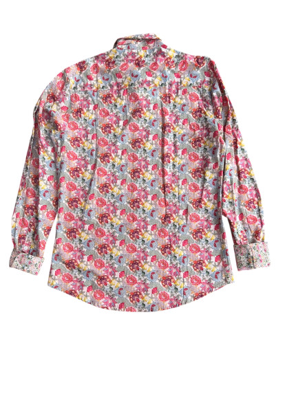 détail tissu chemise coton imprimé homme