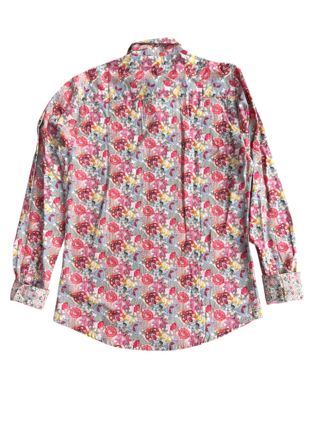 détail tissu chemise coton imprimé homme