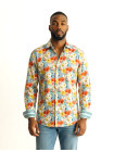 Chemise homme slim-fit NOAH Pacific en batiste de coton imprimée