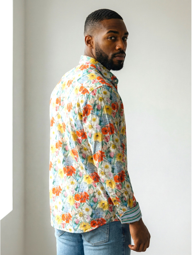 chemise homme slim fit noah coton imprimé