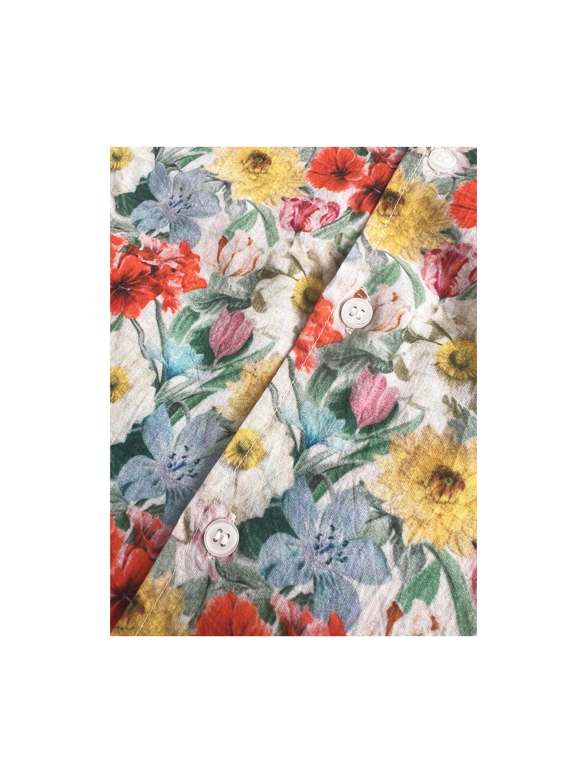 détail tissu chemise coton imprimé homme