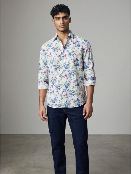 chemise homme slim fit noah coton imprimé