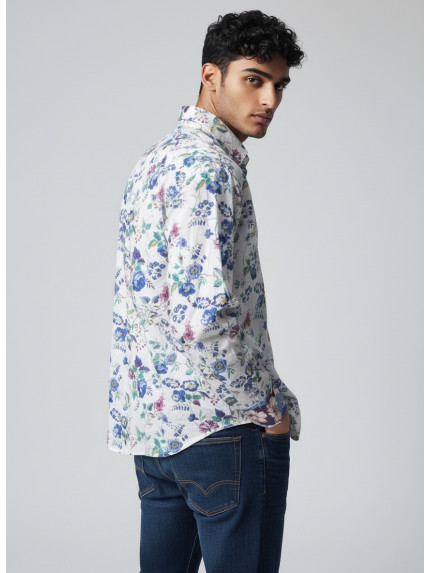 chemise homme slim fit noah coton imprimé