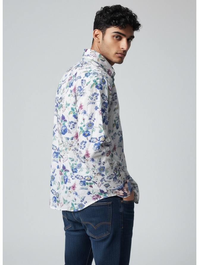 chemise homme slim fit noah coton imprimé