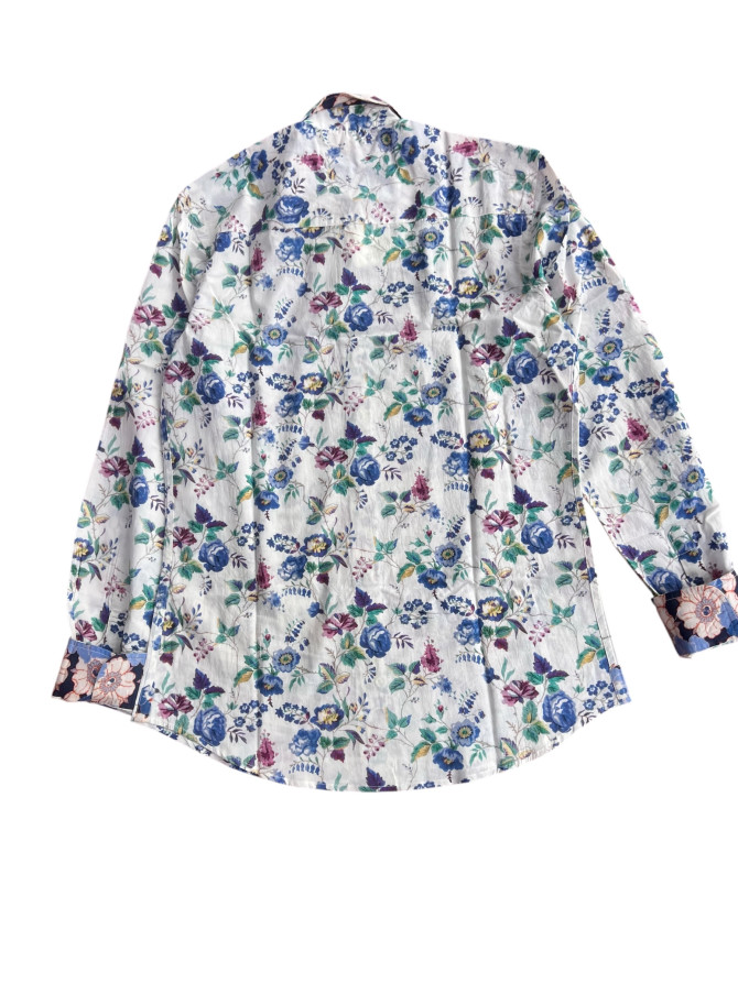 détail tissu chemise coton imprimé homme