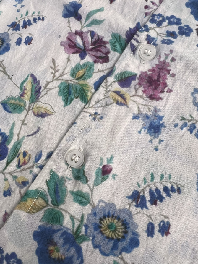 détail tissu chemise coton imprimé homme