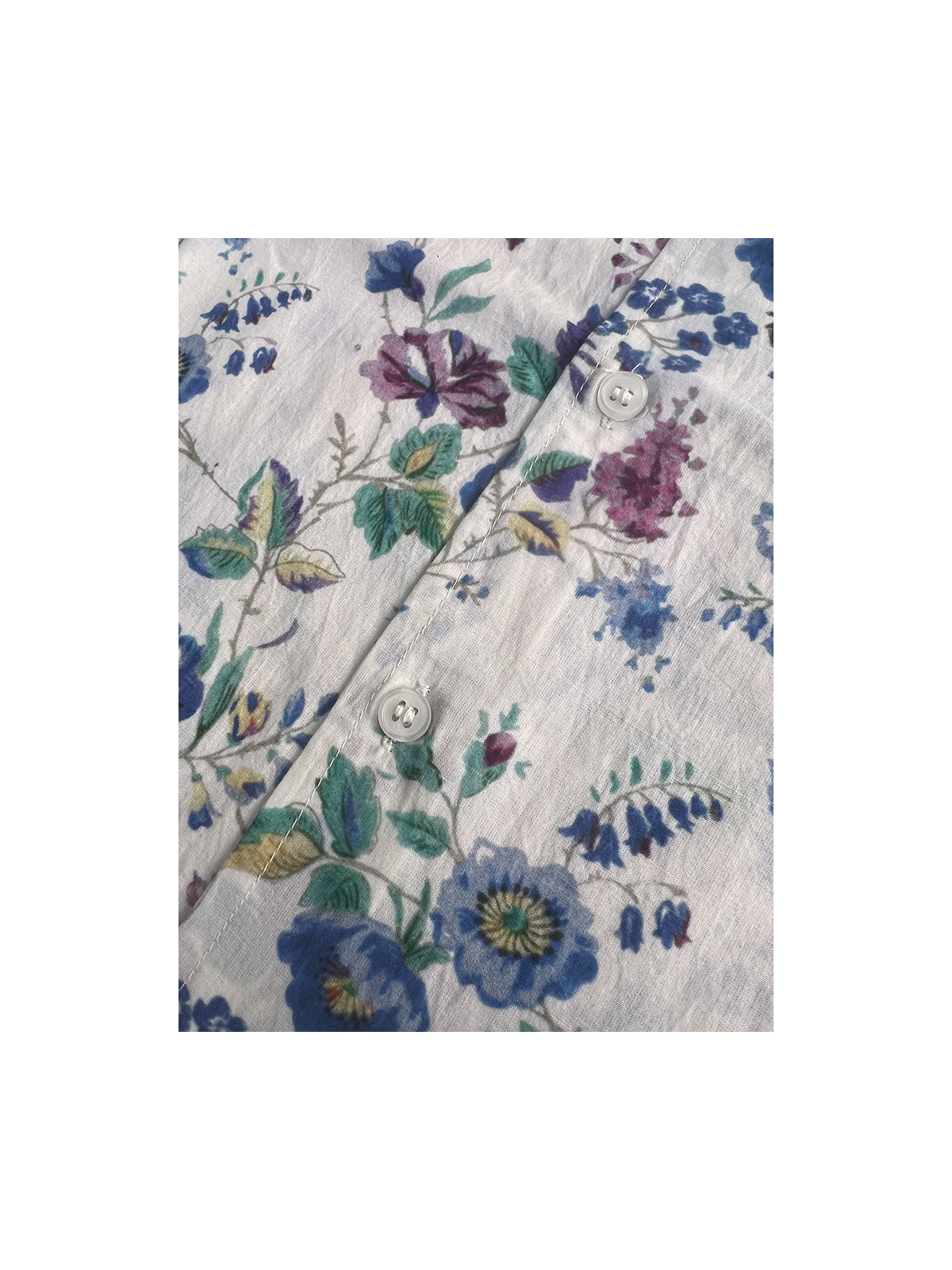 détail tissu chemise coton imprimé homme