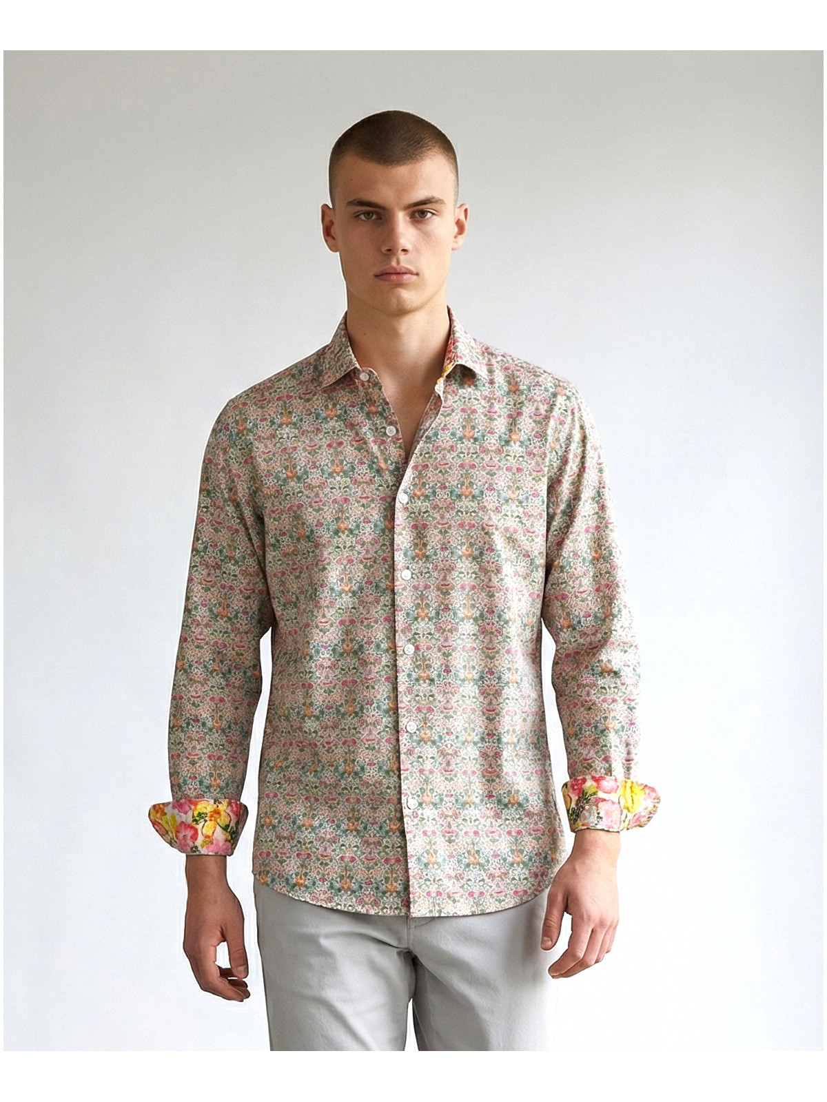 chemise homme slim fit noah coton imprimé