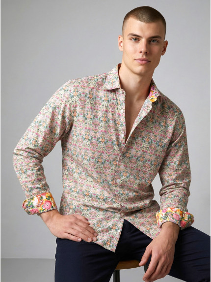 chemise homme slim fit noah coton imprimé