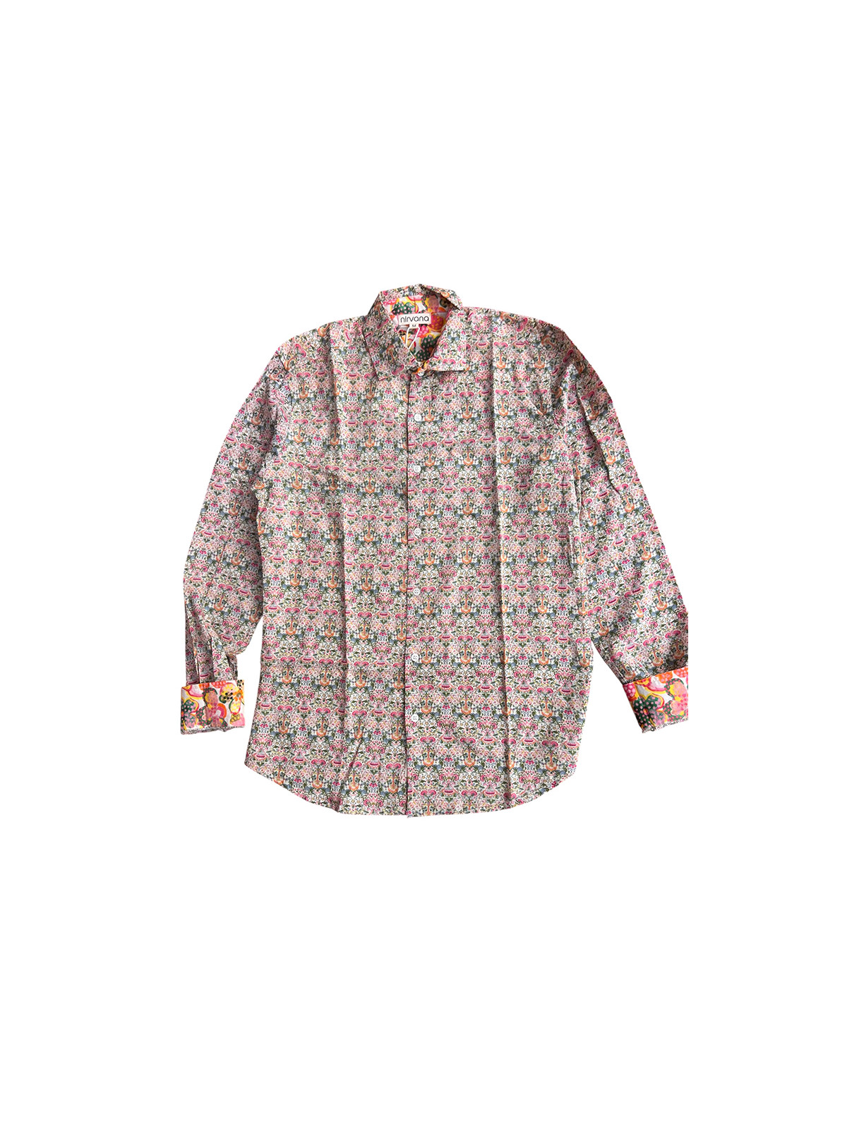 détail tissu chemise coton imprimé homme