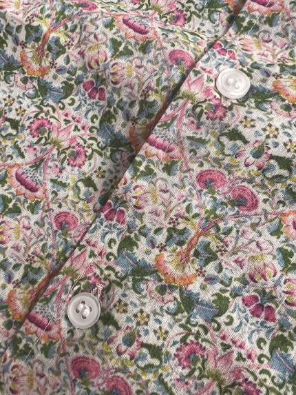 détail tissu chemise coton imprimé homme