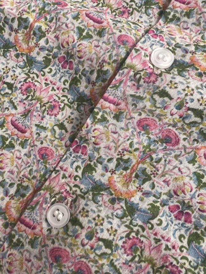 détail tissu chemise coton imprimé homme