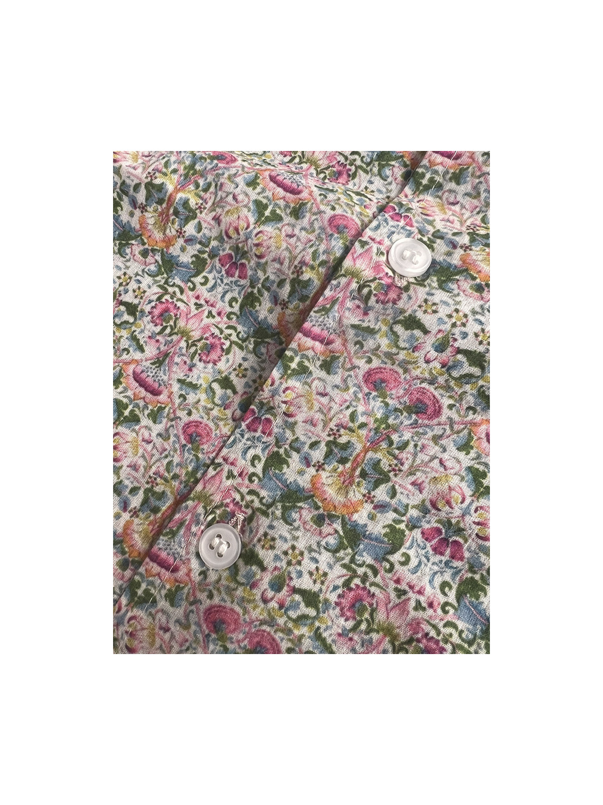 détail tissu chemise coton imprimé homme