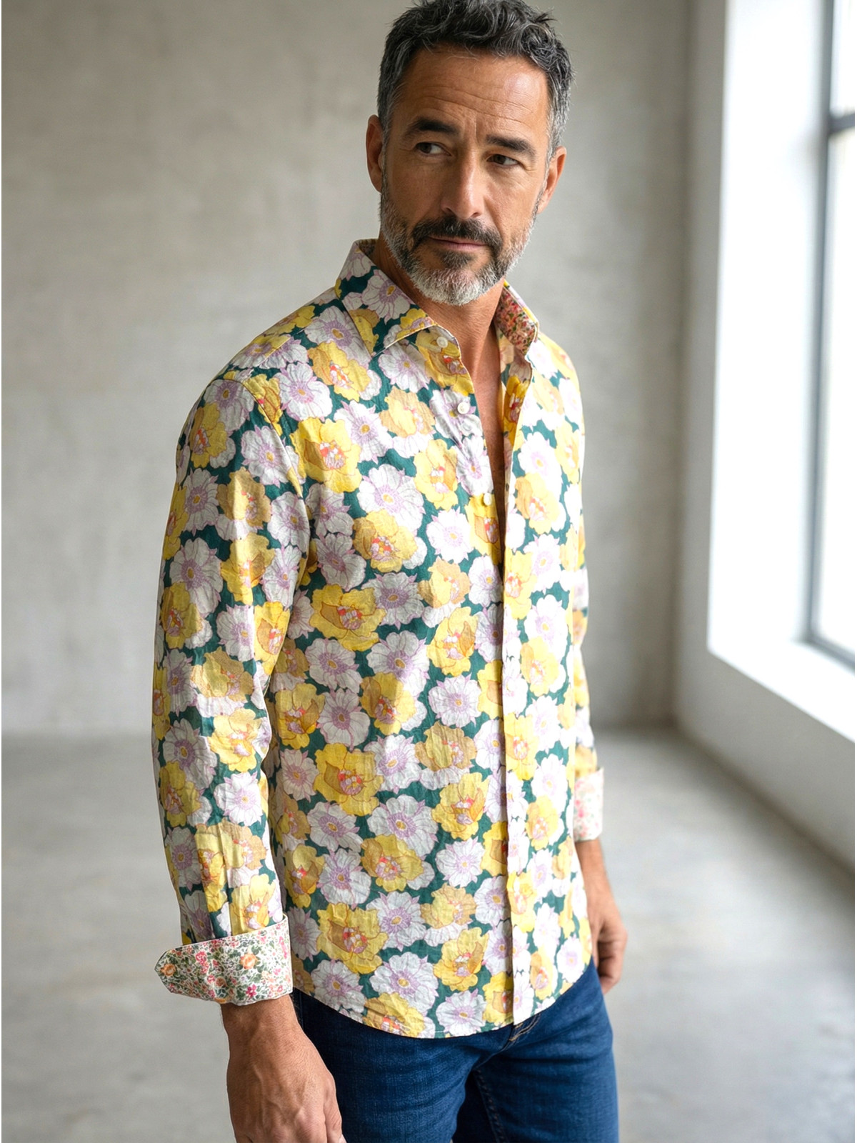 chemise homme slim fit noah coton imprimé