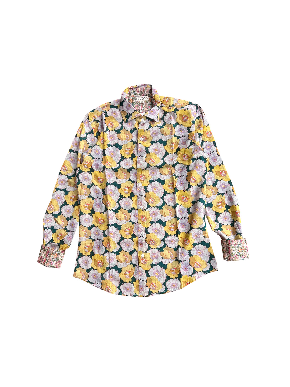 détail tissu chemise coton imprimé homme