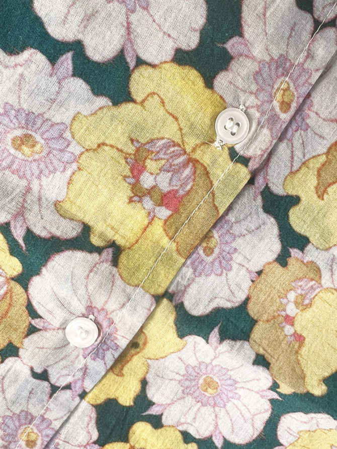 détail tissu chemise coton imprimé homme