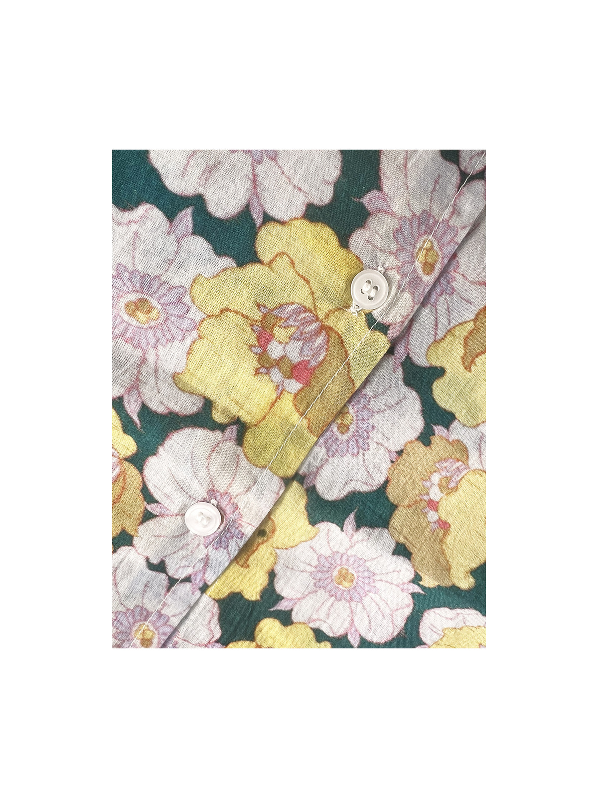 détail tissu chemise coton imprimé homme