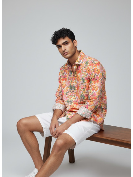 chemise homme slim fit noah coton imprimé