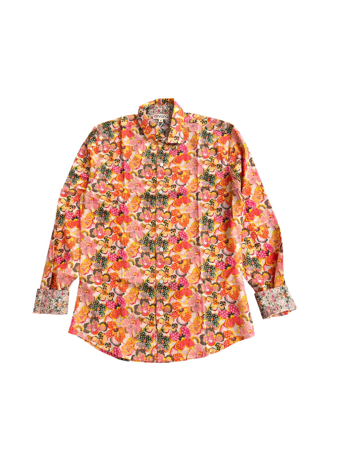 détail tissu chemise coton imprimé homme