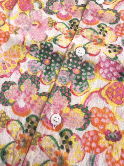 détail tissu chemise coton imprimé homme