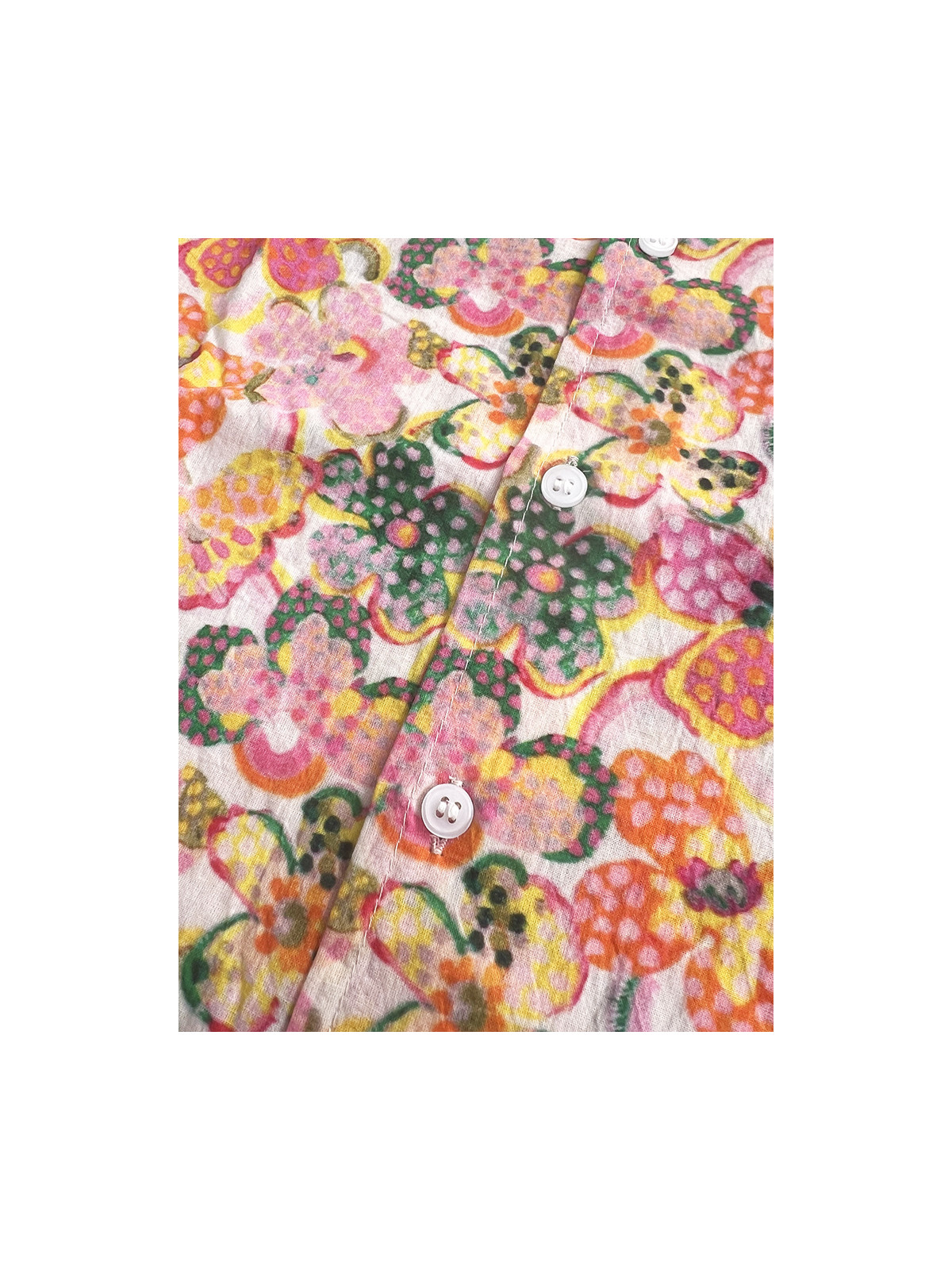 détail tissu chemise coton imprimé homme