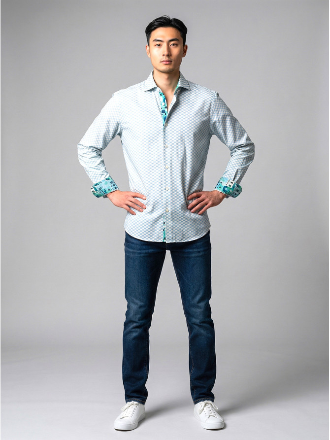 chemise homme slim fit noah coton imprimé