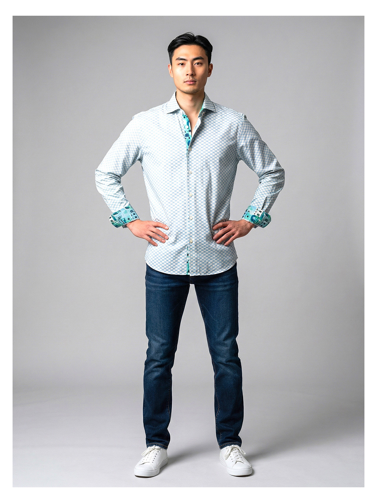 chemise homme slim fit noah coton imprimé