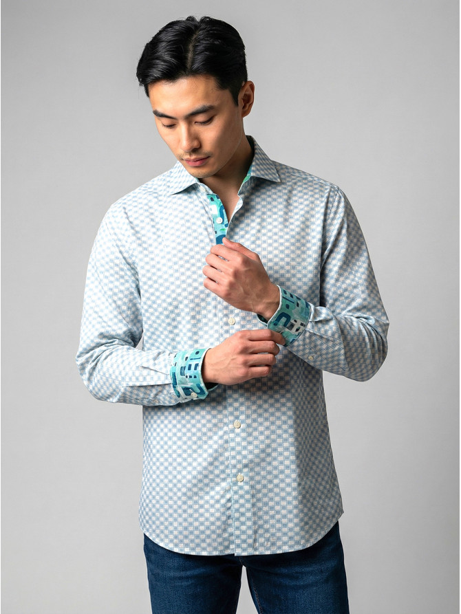 chemise homme slim fit noah coton imprimé