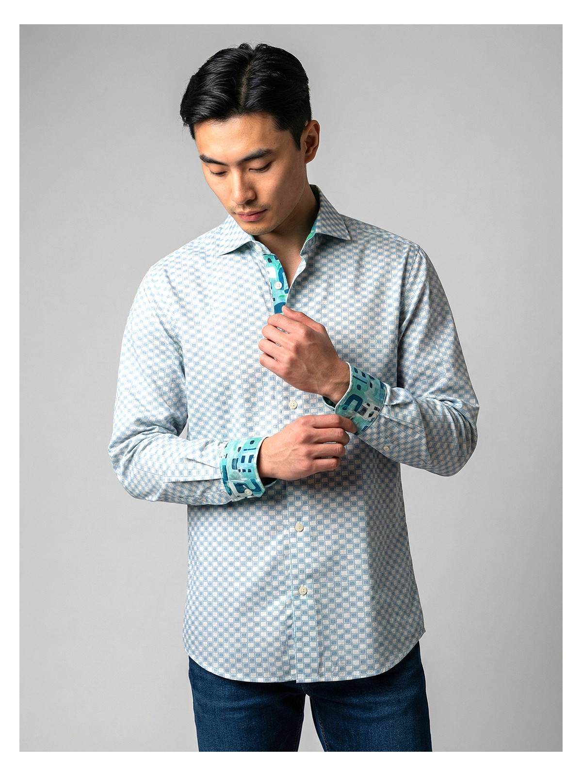 chemise homme slim fit noah coton imprimé