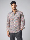 Chemise homme slim-fit NOAH Raj en batiste de coton imprimée