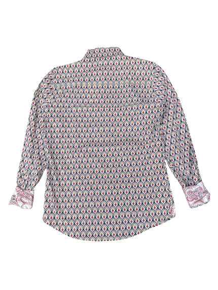 détail tissu chemise coton imprimé homme