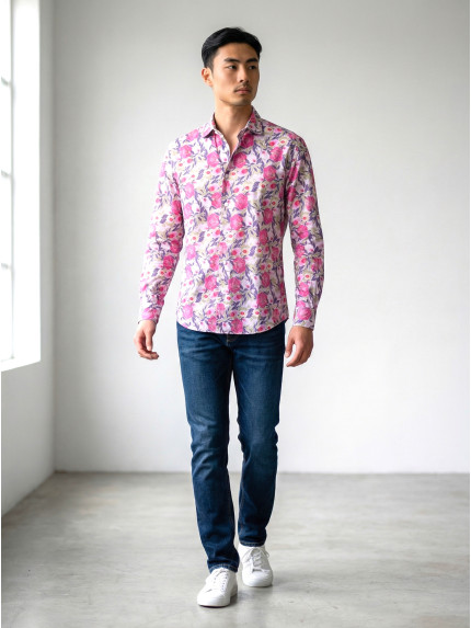 chemise homme slim fit noah coton imprimé