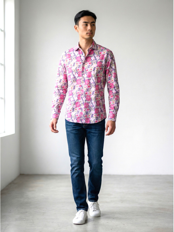 chemise homme slim fit noah coton imprimé