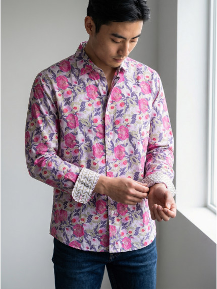 chemise homme slim fit noah coton imprimé